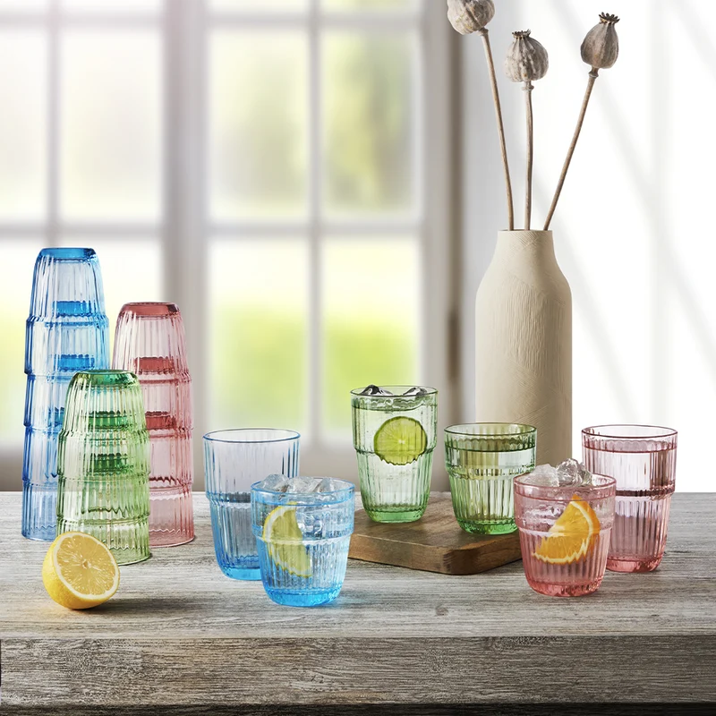 38 cl - Barshine Bicchiere Cocktail in Vetro Temperato - Set 6 Pezzi