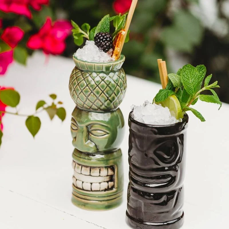 65 cl - Tiki Bicchiere In Ceramica