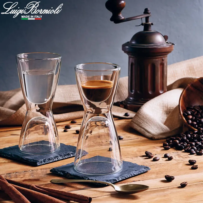 10 cl - Thermic Glass Tazzina Caffé Jigger in Vetro Borosilicato - Set 2 Pezzi