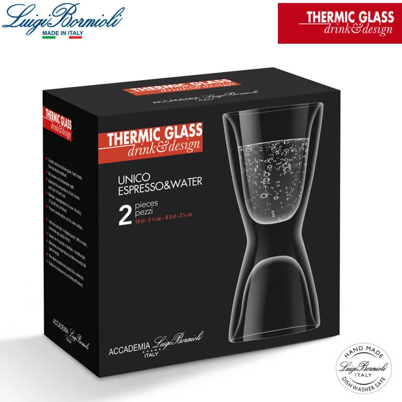 10 cl - Thermic Glass Tazzina Caffé Jigger in Vetro Borosilicato - Set 2 Pezzi