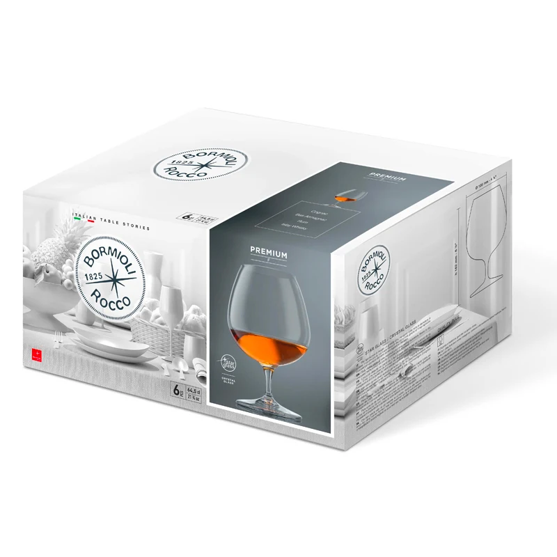 64.5 cl - Premium Calice Snifter in Vetro - Set 6 Pezzi