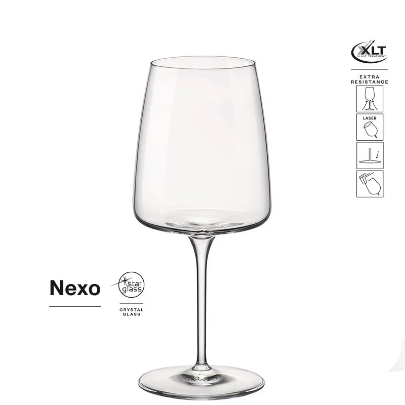 55.5 cl - Nexo Calice Vino Rosso in Vetro - Set 6 Pezzi