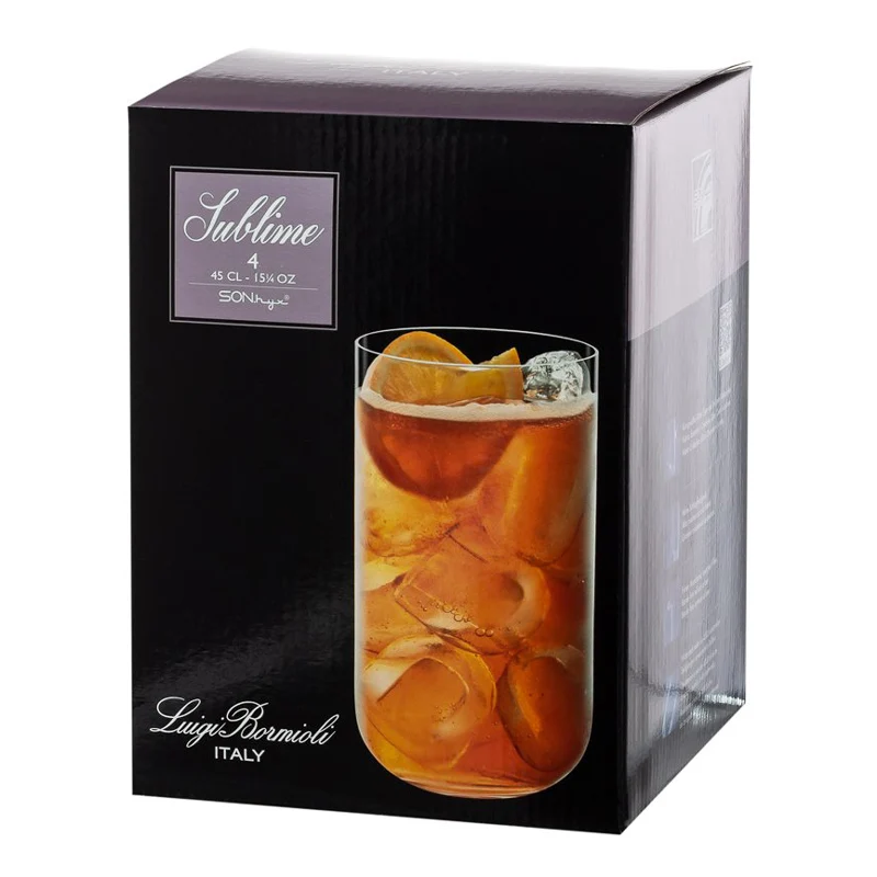 45 cl - Sublime Bicchiere Bibita in Vetro - Set 4 Pezzi