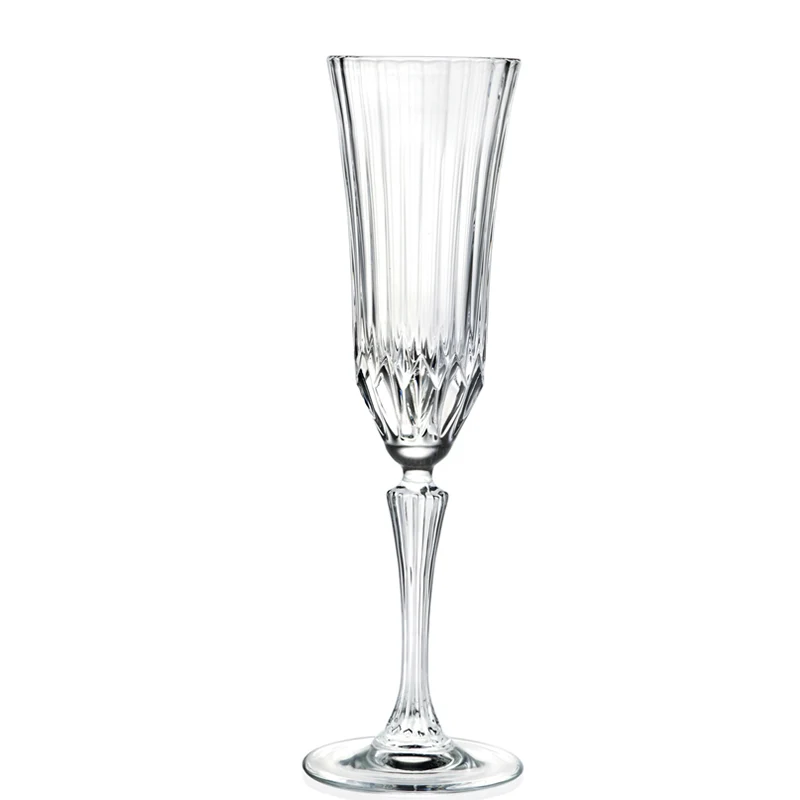 18 cl - Adagio Calice Flute Rigato in Vetro - Set 6 Pezzi