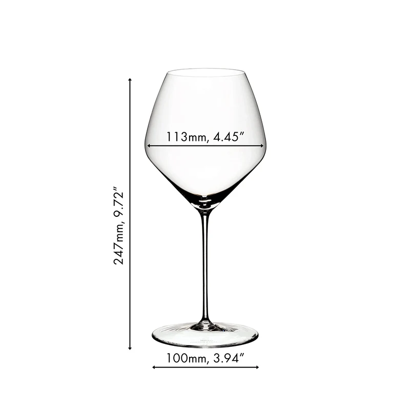 76.3 cl - Veloce Calice Vino Rosso in Vetro - Set 2 Pezzi