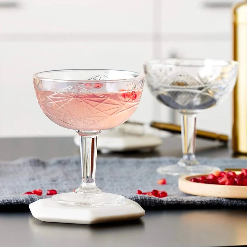 25 cl - Hobstar Calice Cocktail in Vetro - Set 12 Pezzi