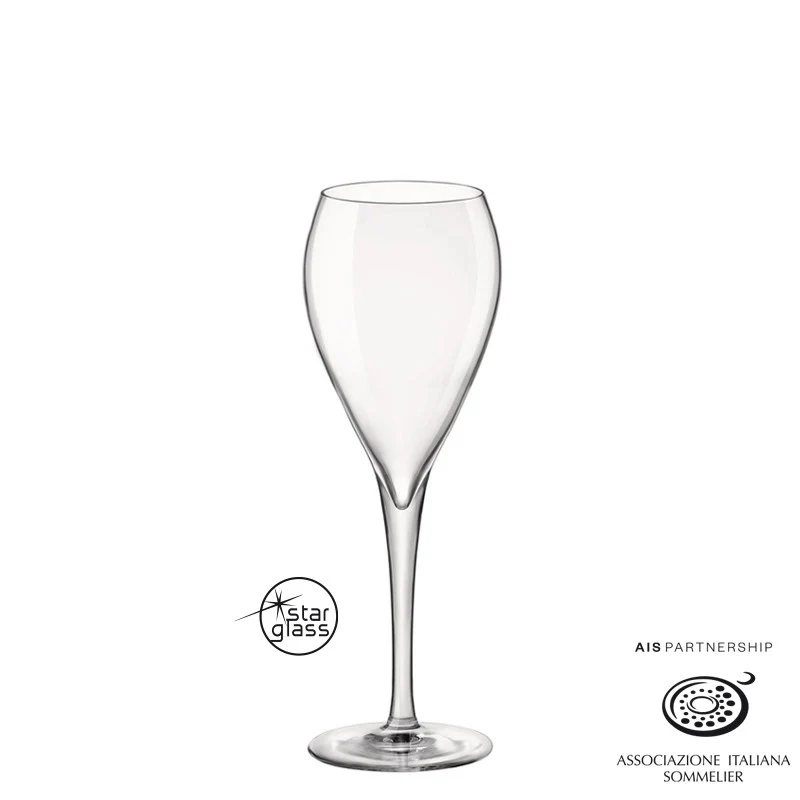15 cl - InAlto Tre Sensi Calice Flute in Vetro - Set 6 Pezzi
