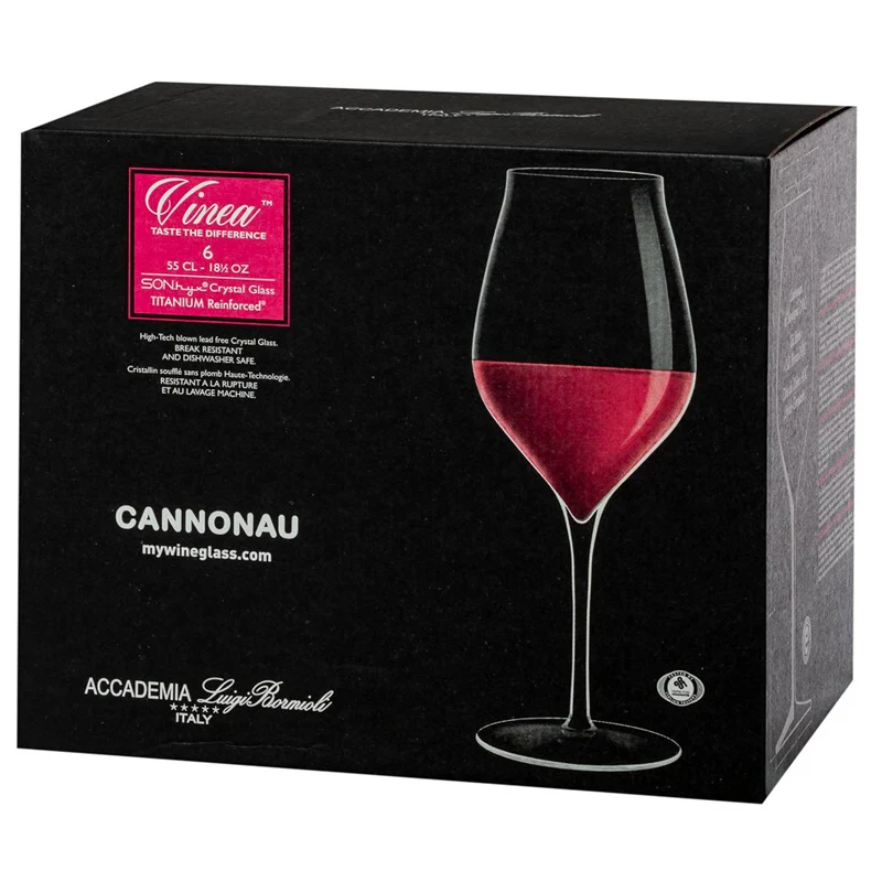 55 cl - Vinea Calice Vino Rosso in Vetro - Set 6 Pezzi