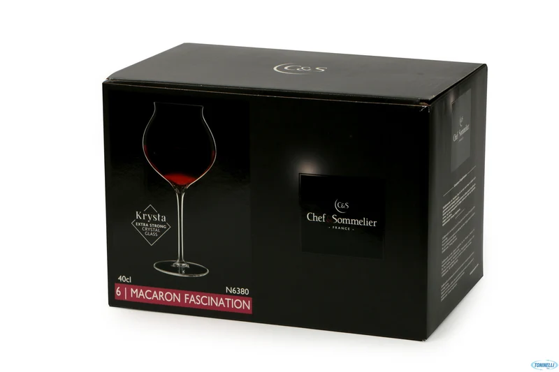 40 cl - Macaron Calice Vino Bianco Fascination in Vetro - Set 6 Pezzi