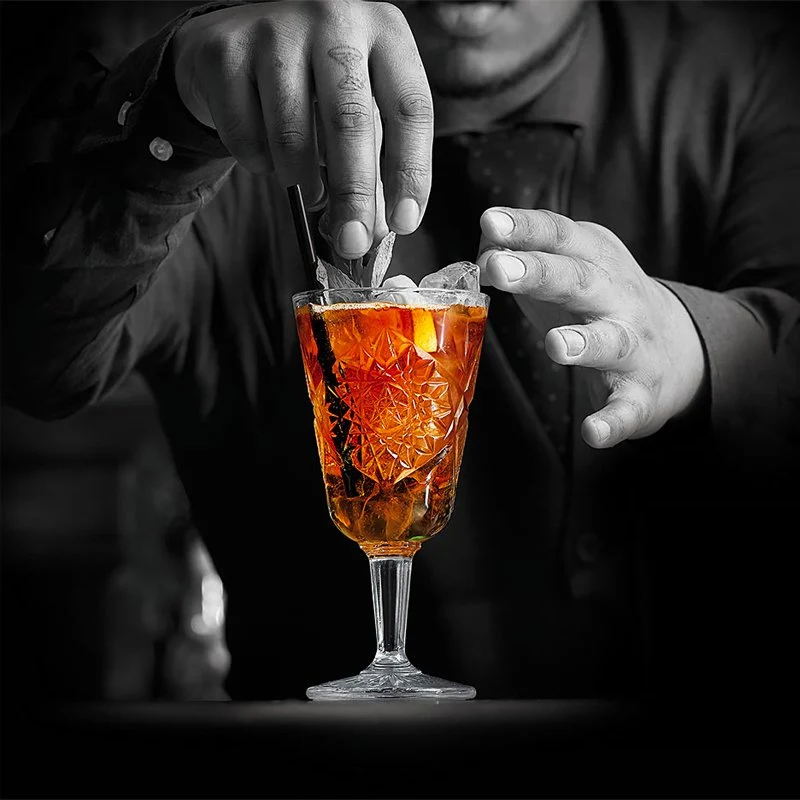 31 cl - Hobstar Calice Cocktail in Vetro - Set 12 Pezzi
