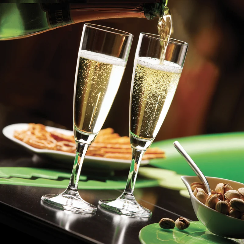 15 cl - Prosecco Calice Flute in Vetro - Set 6 Pezzi