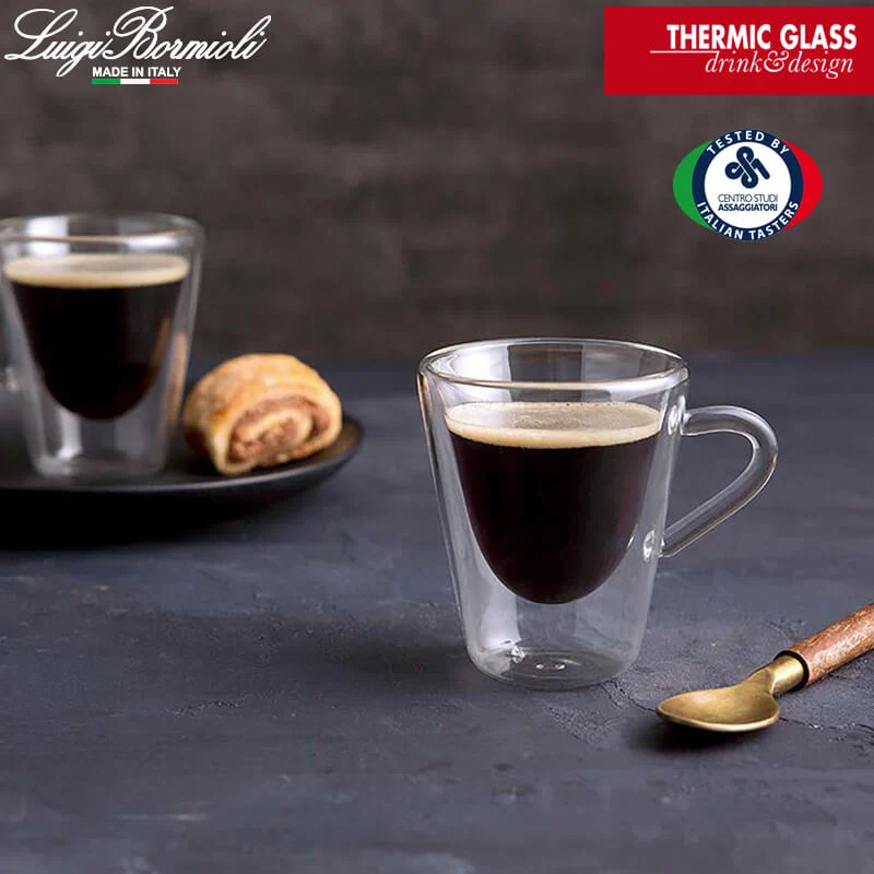 12 cl - Thermic Glass Tazzina Caffé in Vetro Borosilicato - Set 2 Pezzi