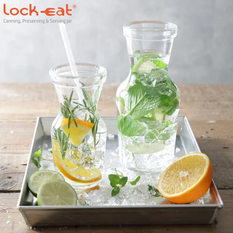 25 cl - Lock Eat Caraffa in Vetro - Set 12 Pezzi