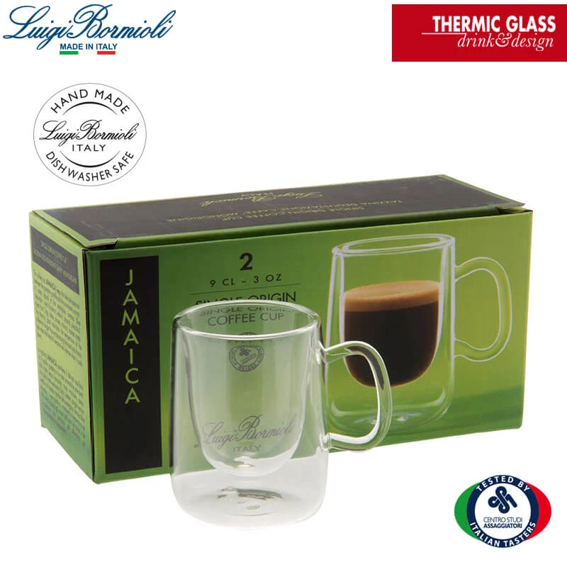 9 cl - Thermic Glass Tazzina Caffé in Vetro Borosilicato - Set 2 Pezzi