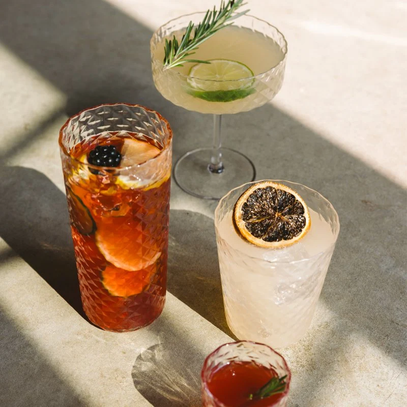 33 cl - Veneziano Mixology Bicchiere Cocktail in Vetro - Set 4 Pezzi