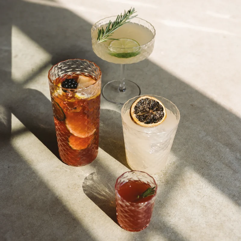 33 cl - Veneziano Mixology Bicchiere Cocktail in Vetro - Set 4 Pezzi