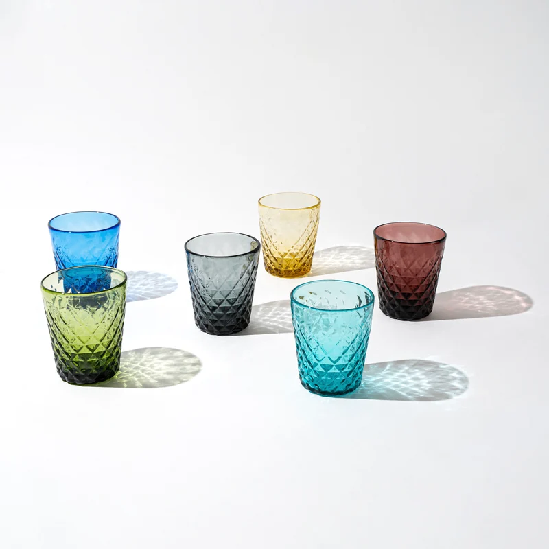 35 cl - Balloton Bicchiere Acqua in Vetro Soffiato - Set 6 Pezzi