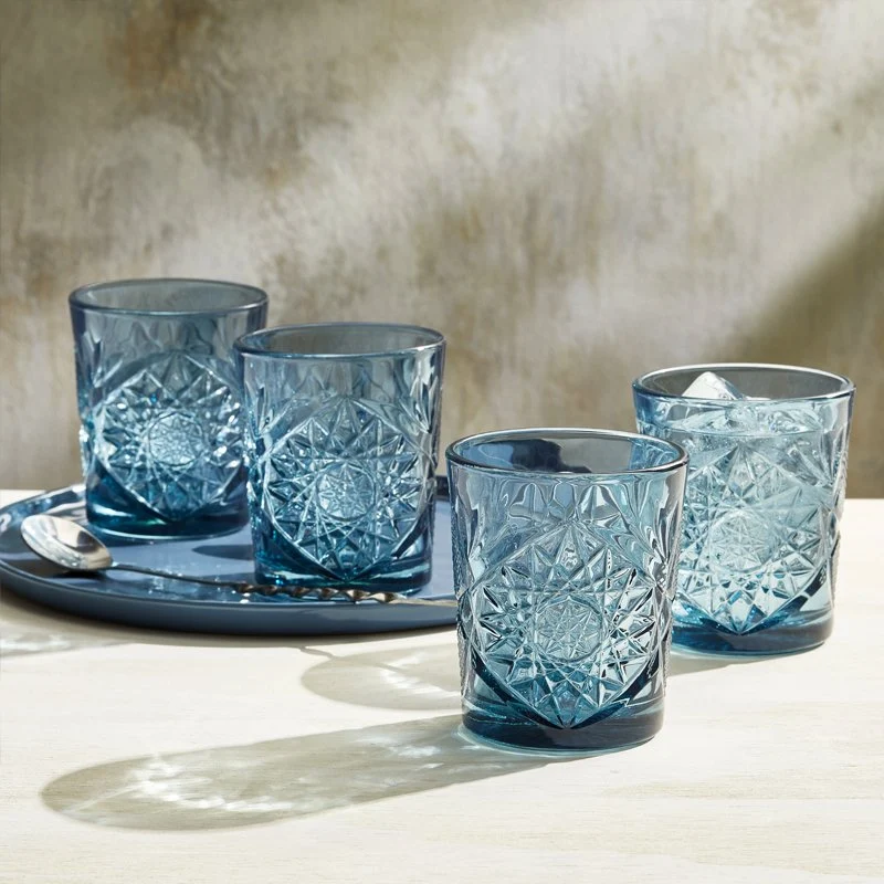 35.5 cl - Hobstar Bicchiere Whisky in Vetro - Set 6 Pezzi