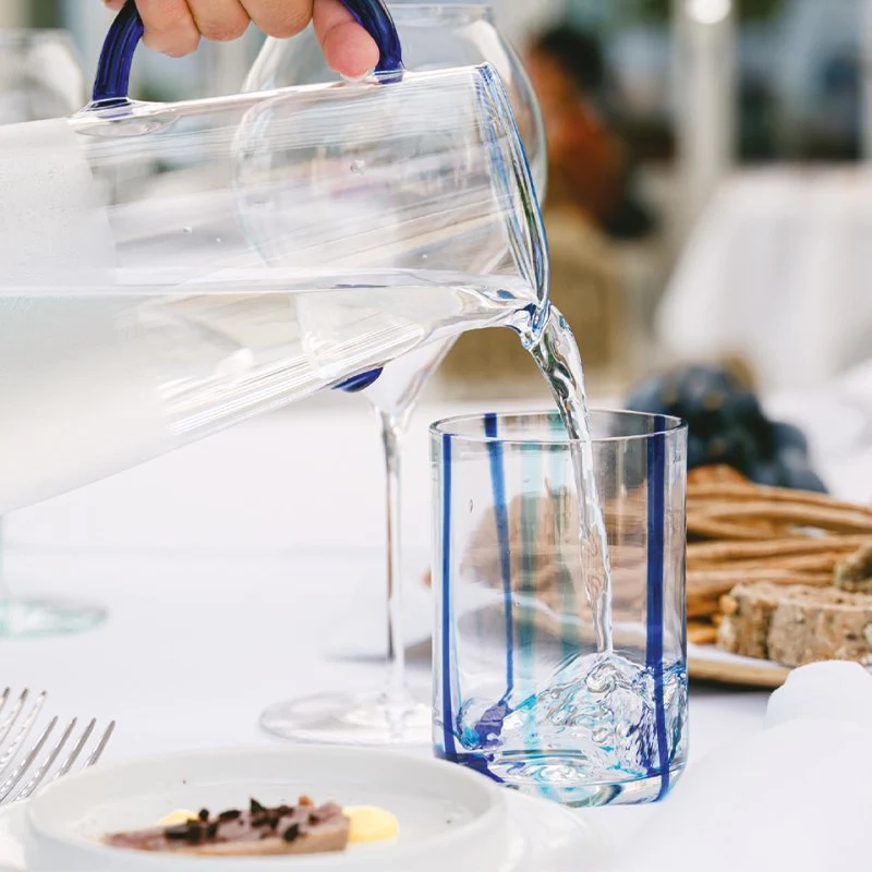 35 cl - Tirache Bicchiere Acqua in Vetro Borosilicato - Set 6 Pezzi