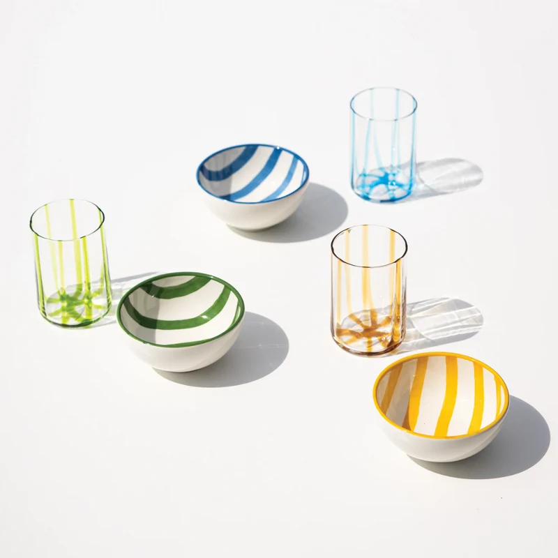 35 cl - Tirache Bicchiere Acqua in Vetro Borosilicato - Set 6 Pezzi