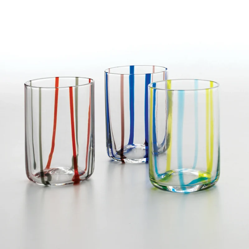 35 cl - Tirache Bicchiere Acqua in Vetro Borosilicato - Set 6 Pezzi
