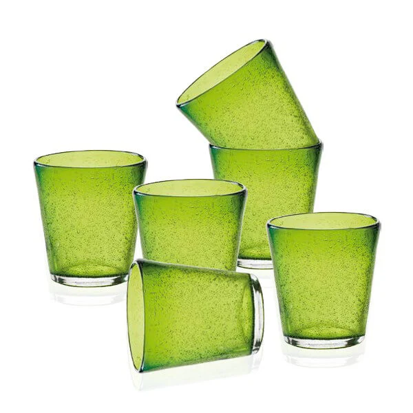 30 cl - Bollicine Bicchiere Acqua in Vetro - Set 6 Pezzi