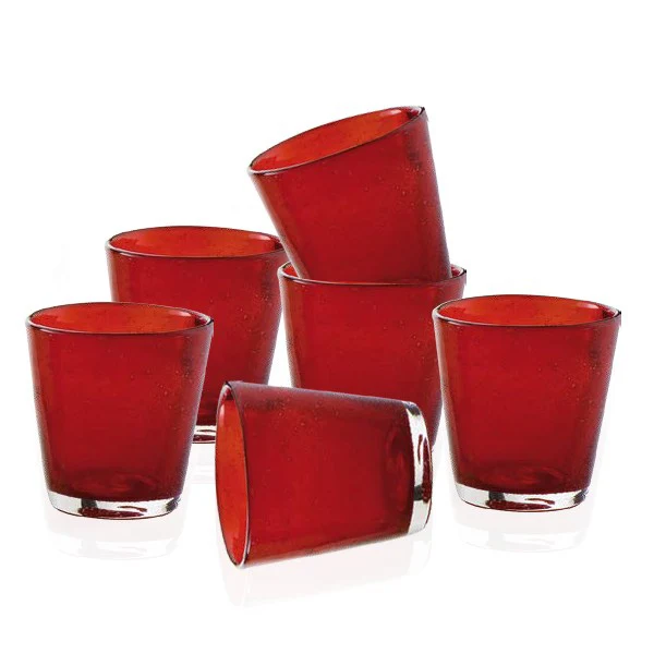 30 cl - Bollicine Bicchiere Acqua in Vetro - Set 6 Pezzi