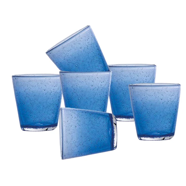 30 cl - Bollicine Bicchiere Acqua in Vetro - Set 6 Pezzi