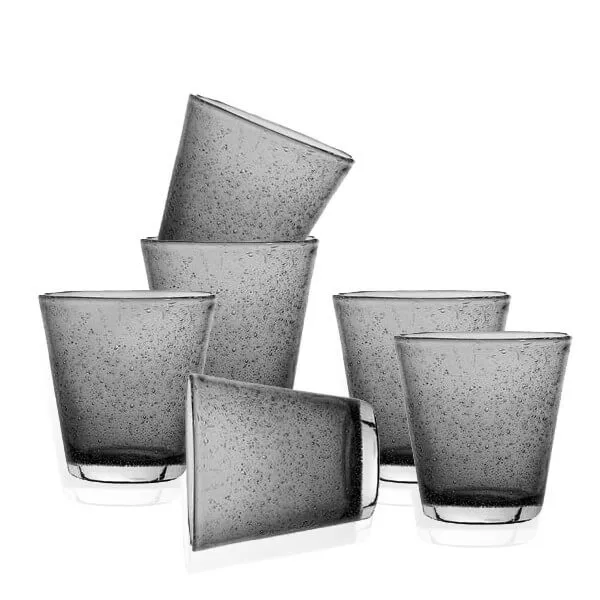 30 cl - Bollicine Bicchiere Acqua in Vetro - Set 6 Pezzi