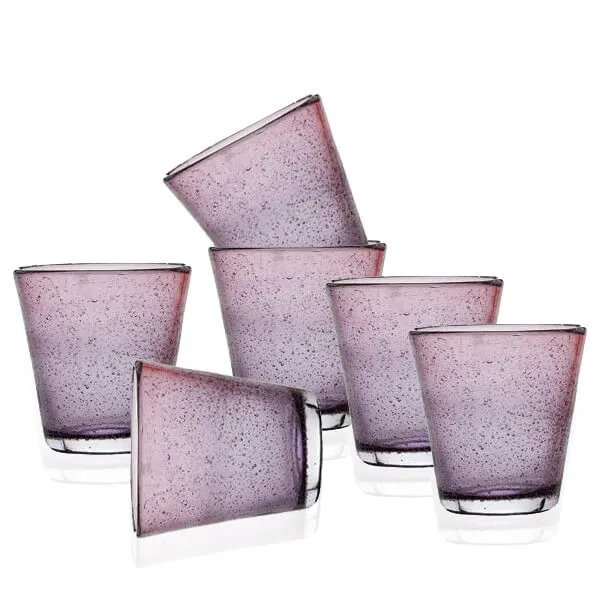 30 cl - Bollicine Bicchiere Acqua in Vetro - Set 6 Pezzi