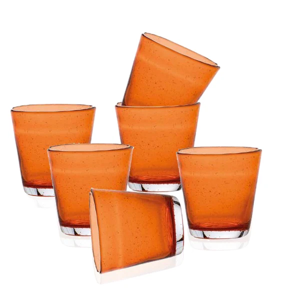 30 cl - Bollicine Bicchiere Acqua in Vetro - Set 6 Pezzi