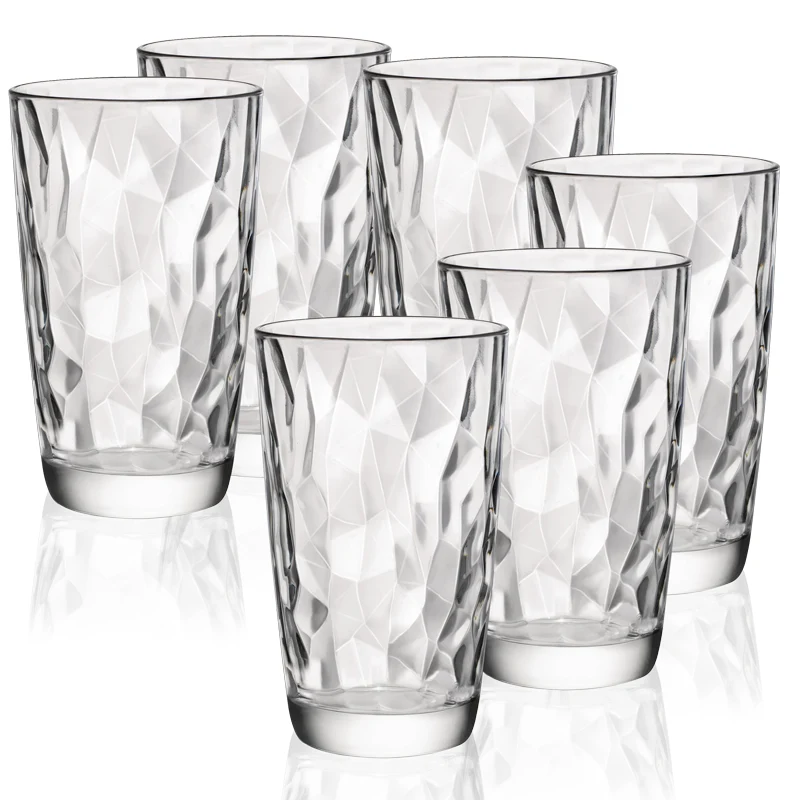 47 cl - Diamond Bicchiere Bibita in Vetro - Set 6 Pezzi