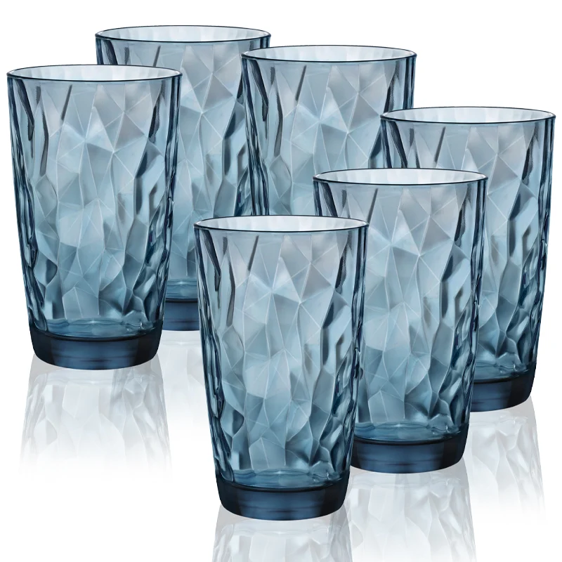 47 cl - Diamond Bicchiere Bibita in Vetro - Set 6 Pezzi