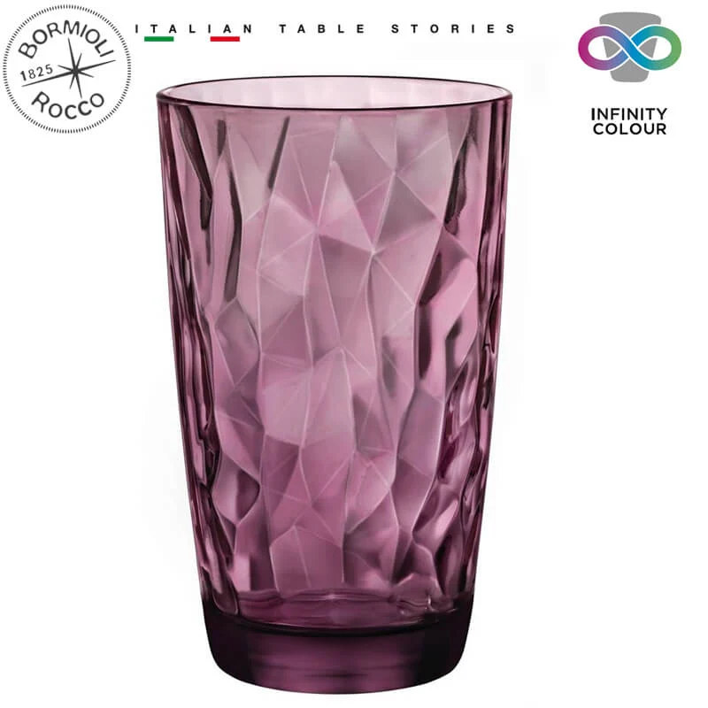 47 cl - Diamond Bicchiere Bibita in Vetro - Set 6 Pezzi