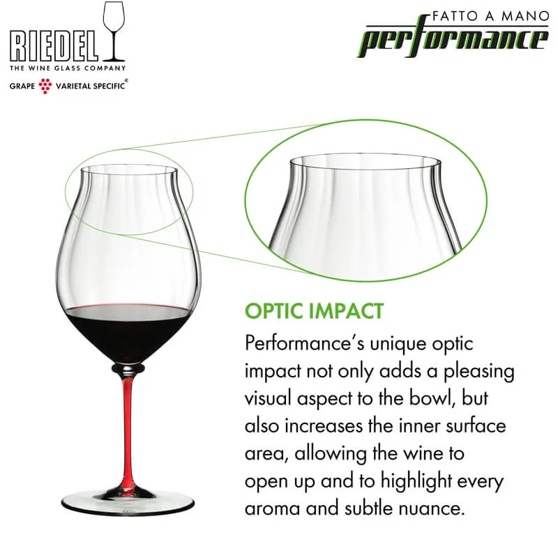 83 cl - Fatto A Mano Performance Calice Vino Rosso Pinot Noir in Vetro