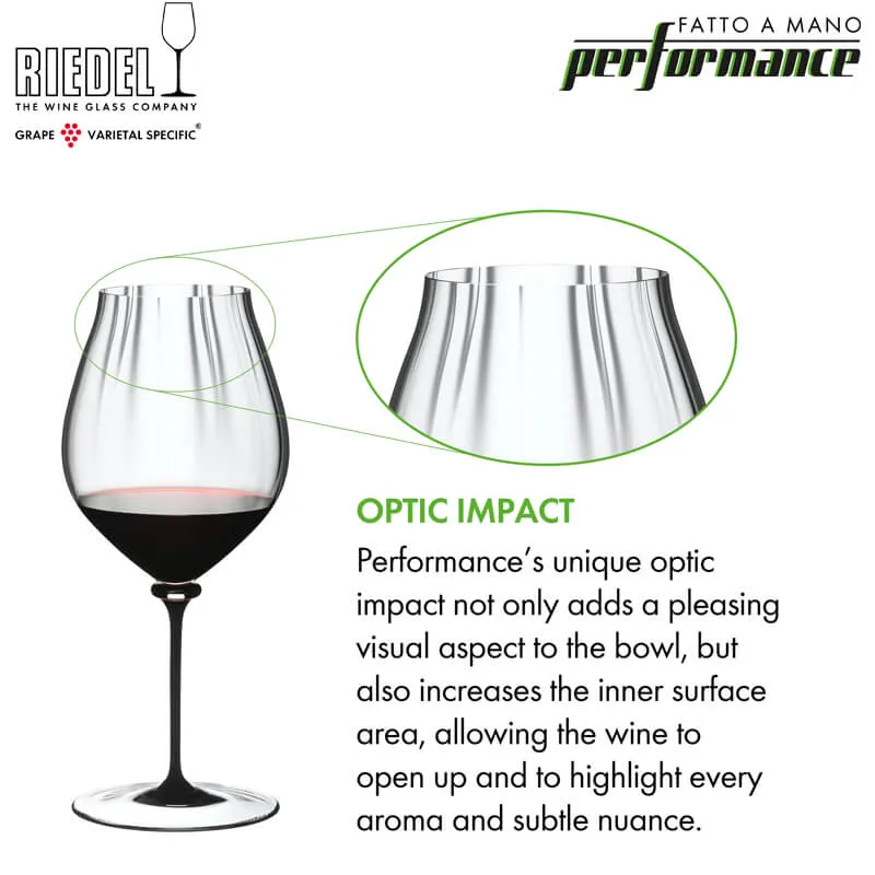 83 cl - Fatto A Mano Performance Calice Vino Rosso Pinot Noir in Vetro