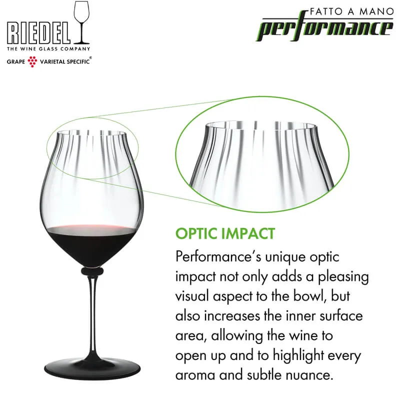 83 cl - Fatto A Mano Performance Calice Vino Rosso Pinot Noir in Vetro