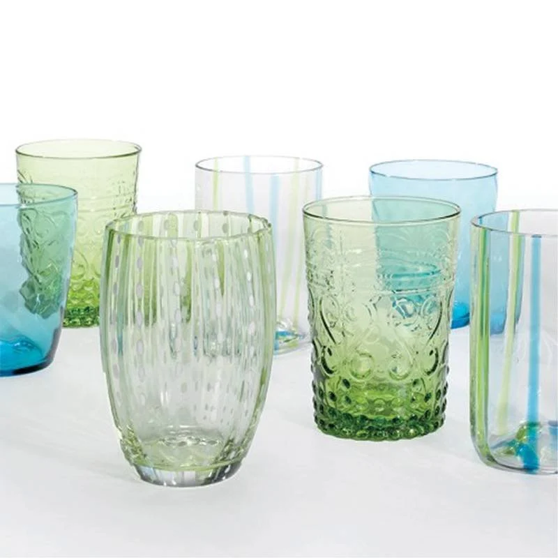 Melting Pot Bicchiere Acqua in Vetro - Set 6 Pezzi