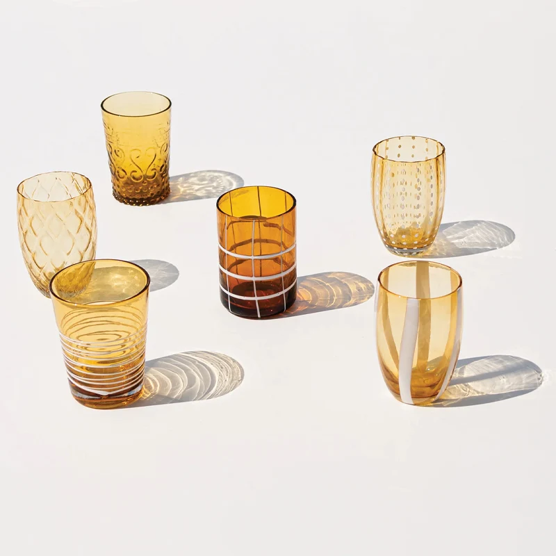 Melting Pot Bicchiere Acqua in Vetro - Set 6 Pezzi