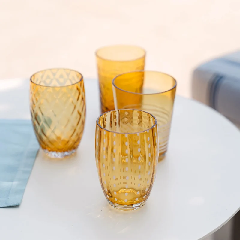 Melting Pot Bicchiere Acqua in Vetro - Set 6 Pezzi