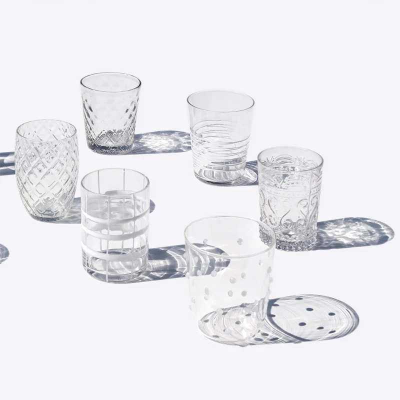 Melting Pot Bicchiere Acqua in Vetro - Set 6 Pezzi
