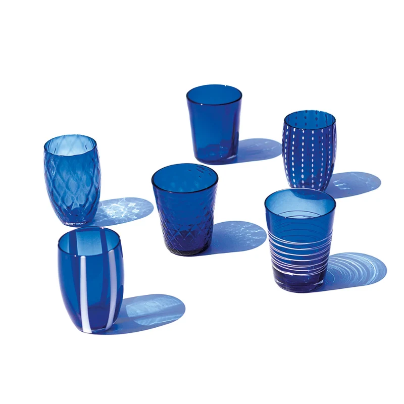 Melting Pot Bicchiere Acqua in Vetro - Set 6 Pezzi