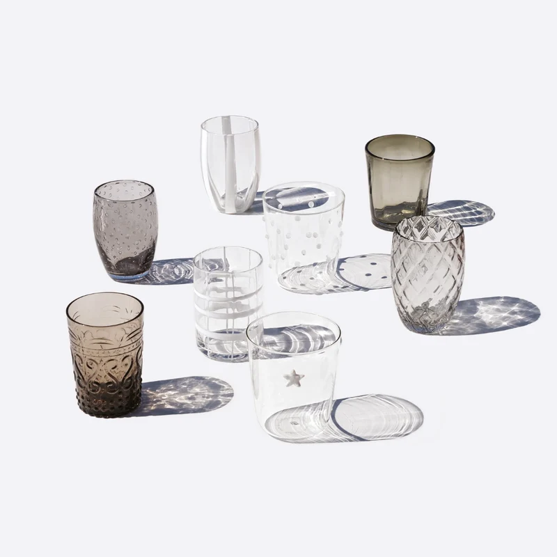 Melting Pot Bicchiere Acqua in Vetro - Set 6 Pezzi