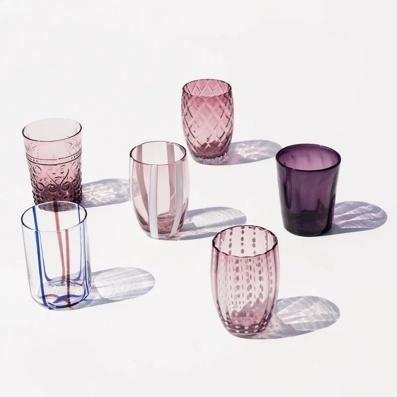 Melting Pot Bicchiere Acqua in Vetro - Set 6 Pezzi