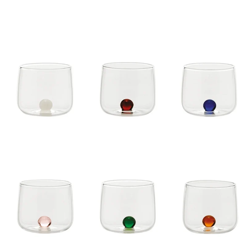 10 cl - Bilia Junior Bicchiere Liquore Bilia Colorata in Vetro Borosilicato - Set 6 Pezzi