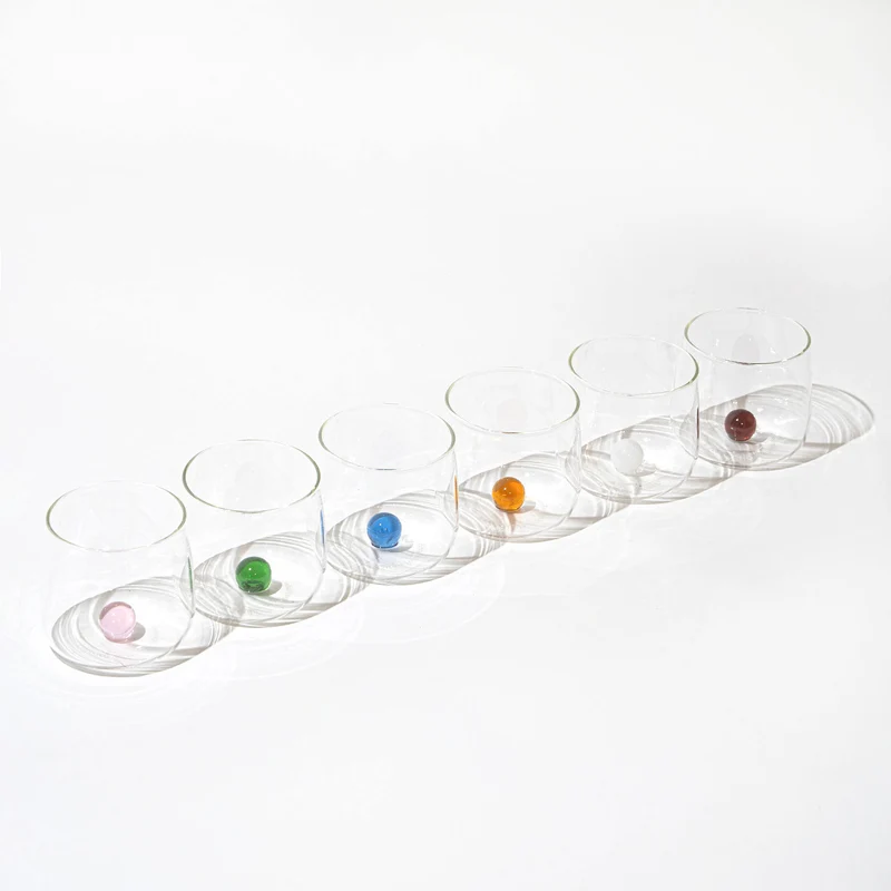 10 cl - Bilia Junior Bicchiere Liquore Bilia Colorata in Vetro Borosilicato - Set 6 Pezzi
