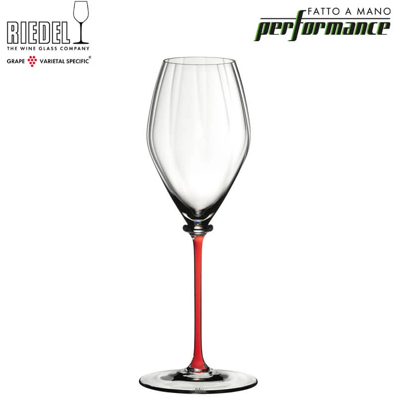 37.5 cl - Fatto A Mano Performance Calice Champagne Stelo Colorato in Vetro