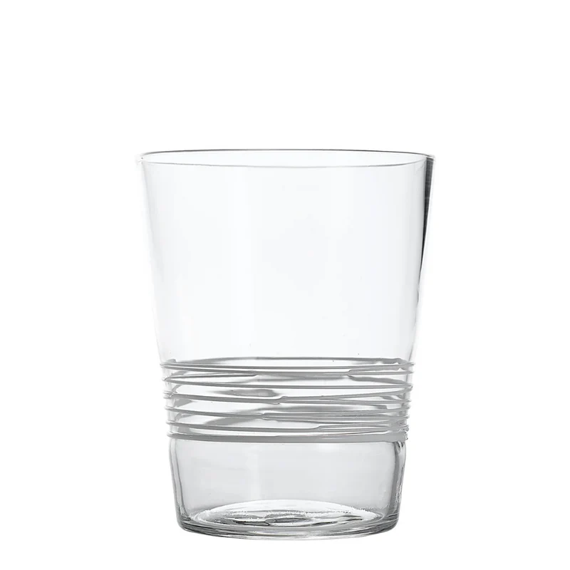 40 cl - Filante Bicchiere Acqua Righe in Vetro Soffiato - Set 6 Pezzi