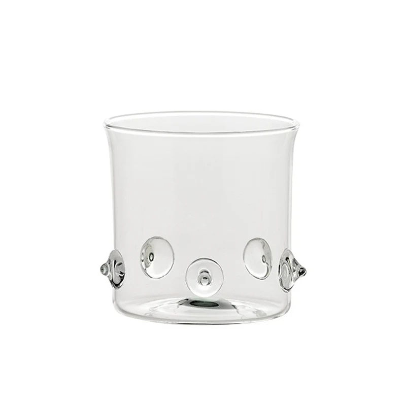 38 cl - Patèa Bicchiere Acqua Punti Colorati in Vetro Borosilicato - Set 6 Pezzi
