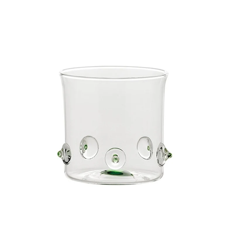 38 cl - Patèa Bicchiere Acqua Punti Colorati in Vetro Borosilicato - Set 6 Pezzi